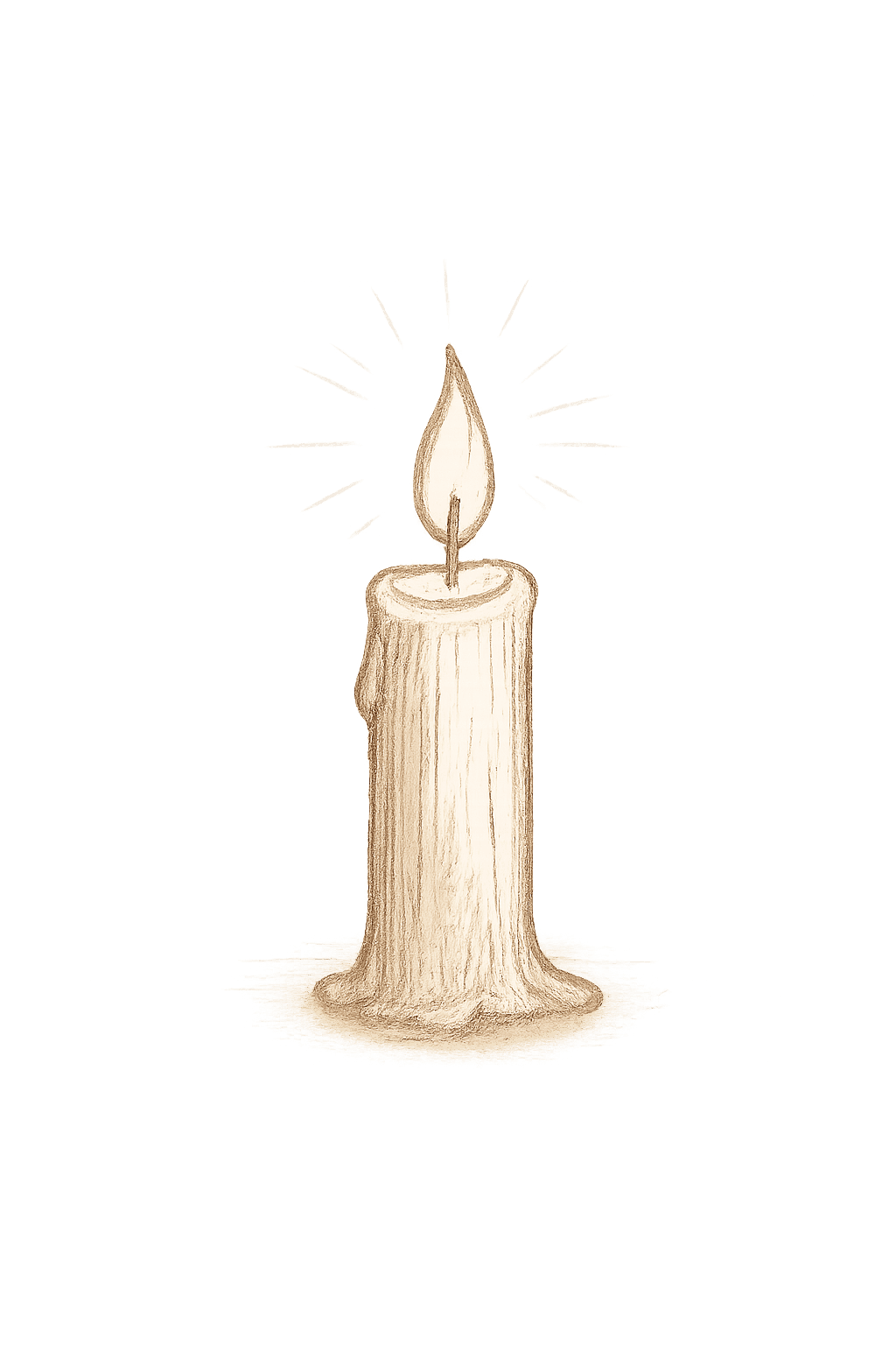 Hand-drawn candle